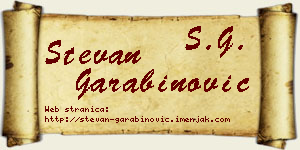 Stevan Garabinović vizit kartica